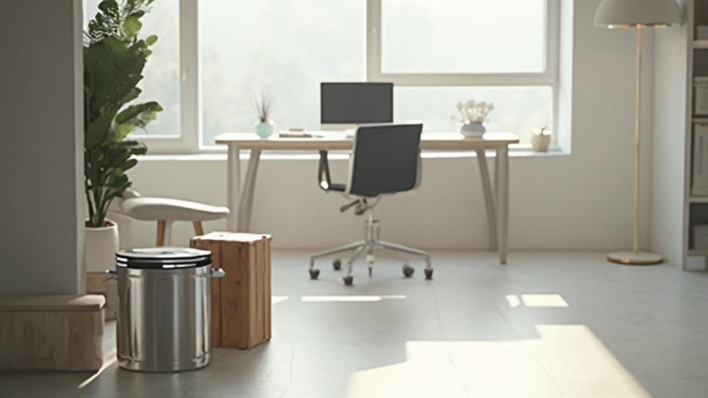 clutter free home office cans