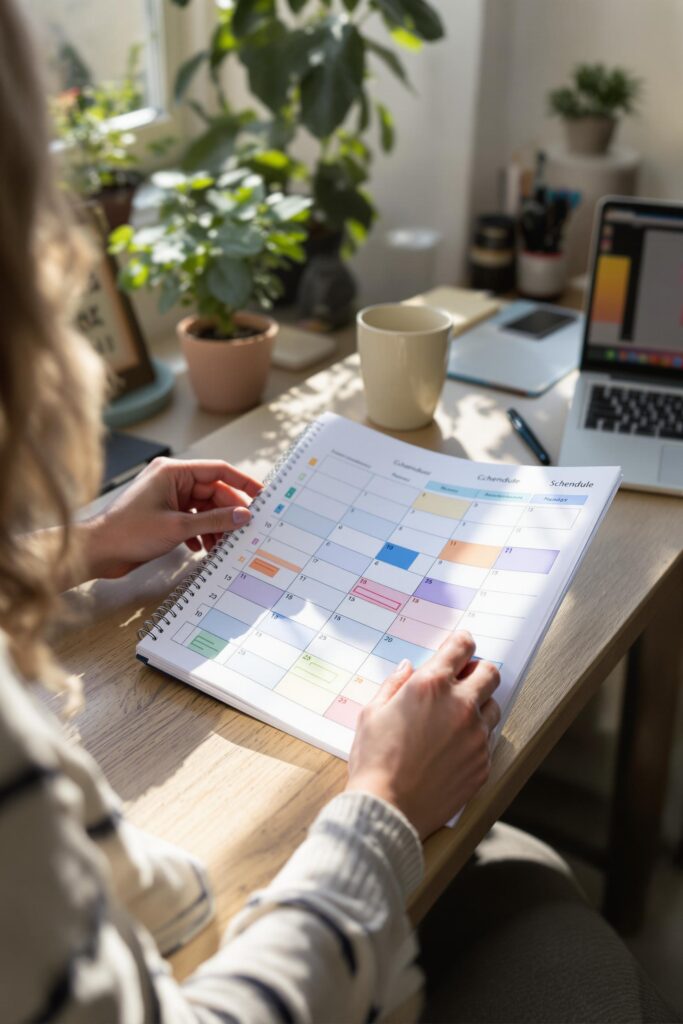 work from home scheduling and time management